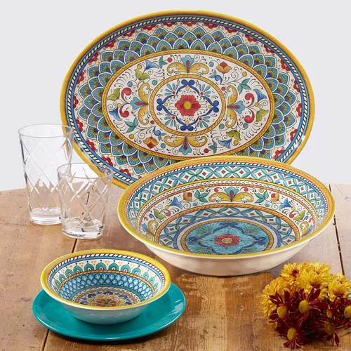 Vista 3 de Certified International Portofino - Juego de anfitriona de melamina, multicolor, grande