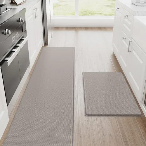 Vista 30 de StepRite Tapetes de cocina, 2 tapetes acolchados, antifatiga, para piso, de escritorio, antideslizante, impermeables, oficina, alfombras de 17.3 x
