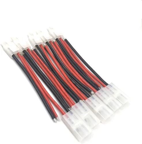 Vista 2 de FainWan 5 pares Ta-mi-ya Big Style Conector macho y hembra con cable de silicona suave de 3.937 in 14 AWG compatible con RC Speed Racing
