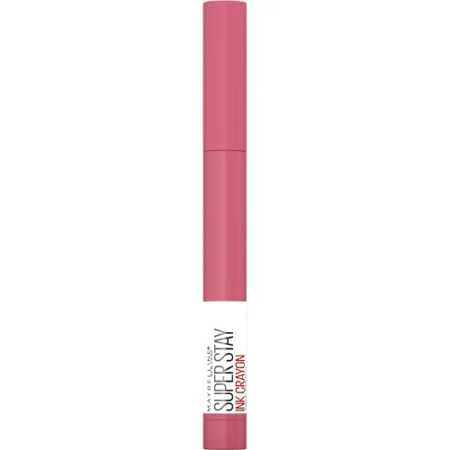 Vista 14 de Maquillaje de lápiz labial Maybelline Super Stay Ink Crayon, lápiz labial mate con punta de precisión con sacapuntas integrado, larga duración de 10