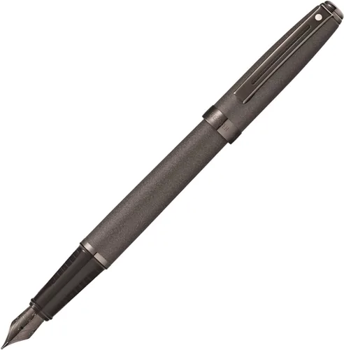 Vista 27 de Sheaffer Prelude - Bolígrafo de laca de ónix negro con tapa de paladio perseguido y ribete chapado en oro de 22 quilates