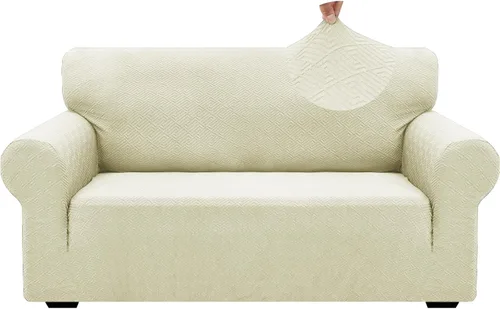Vista 57 de ZNSAYOTX 1 Funda de silla Jacquard para sala de estar, funda de silla de alta elasticidad con brazos, antideslizante, apta para mascotas, funda