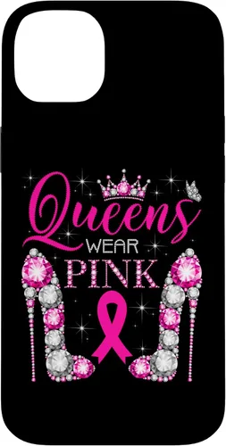 Vista 15 de iPhone 16 Queens Wear Rosa Concientización del Cáncer de Mama Estuche de Cinta Rosa
