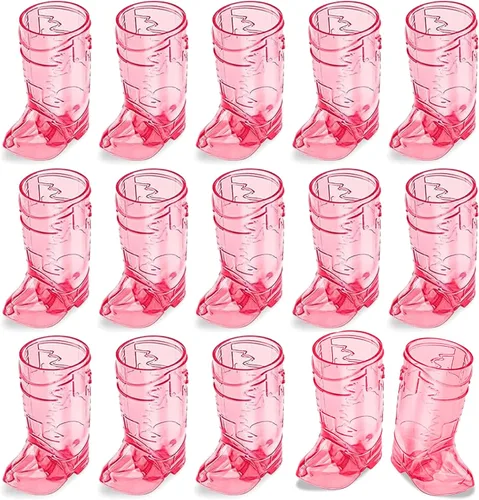 Vista 12 de SAIAOKJ Vasos de Chupito en Forma de Bota de Vaquero, 12 Piezas de 1 Onza Vasos de Chupito Mini de Plástico en Forma de Bota, Vasos de Plástico