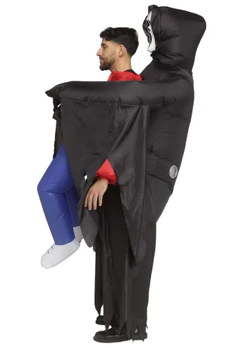 Vista 2 de Disfraz Inflable de Ghost Face Piggyback para Adultos Multicolor