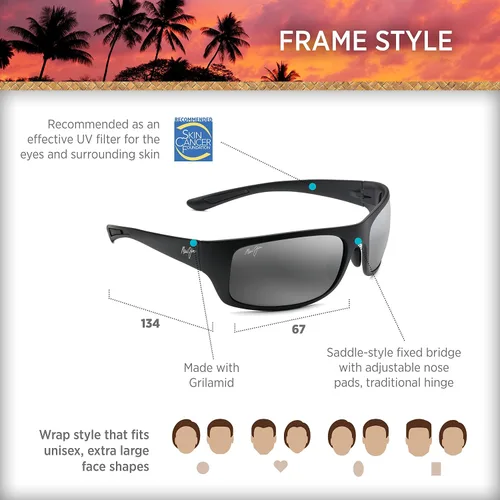 Vista 8 de Maui Jim Gafas de sol polarizadas de onda grande para hombre y mujer