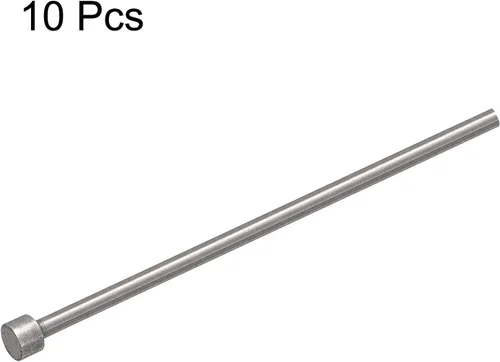 Vista 3 de uxcell Pasadores eyectores rectos, 0.118 in (1/8 ") de diámetro. Punzón de punta redonda de acero 65Mn 100 mm (4 ") de largo para mantenimiento