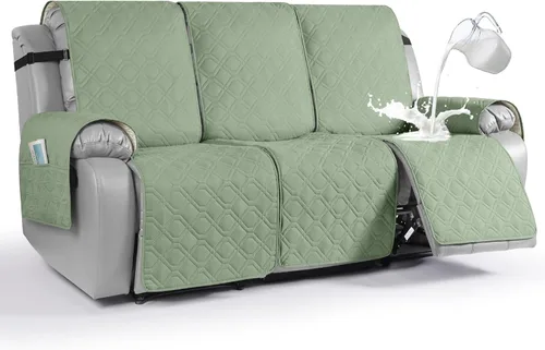 Vista 26 de VANSOFY Funda impermeable para sofá reclinable, lavable, funda para sofá reclinable de 1 pieza, protector de muebles con correas elásticas, bolsillo