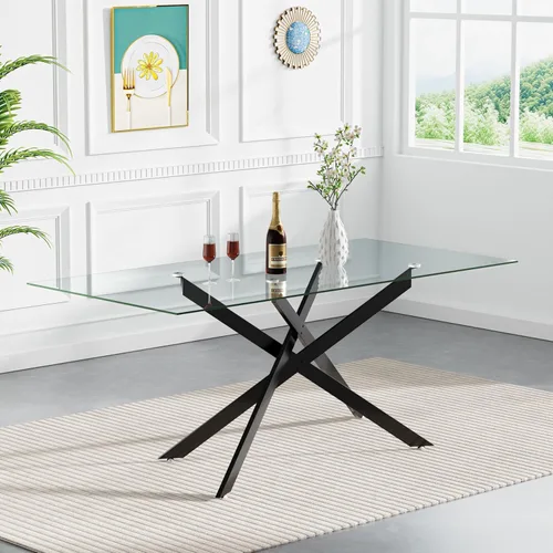 Vista 14 de Mesa de comedor cuadrada de 36 pulgadas para 2, 3, 4 personas, mesa de comedor moderna con patas de metal cromado dorado en forma de X, mesa