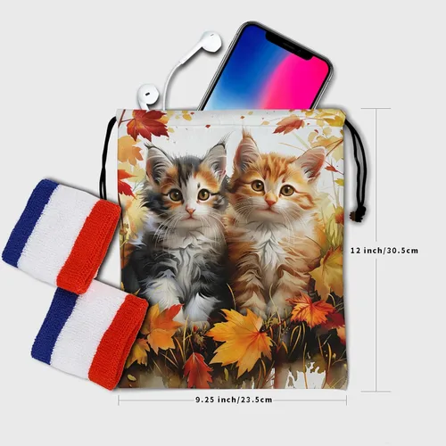 Vista 167 de Bolsa de agarre de gimnasia de piel de animal, bolsa de gimnasia con cordón ajustable, bolsa de cuerda para fauna silvestre, Mariposas Galaxy