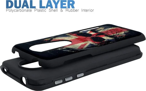 Vista 3 de CasesOnDeck - Carcasa compatible con Motorola Moto E5 Plus y Moto E5 Supra[Grip Tactical] de dos piezas con carcasa rígida y piel flexible