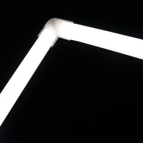 Vista 6 de THMOOTHER Paquete de 8 tiras LED en forma de V de 0.630 in de ancho con conector blanco de 90 grados, kit de esquina de perfil de cubierta curvada