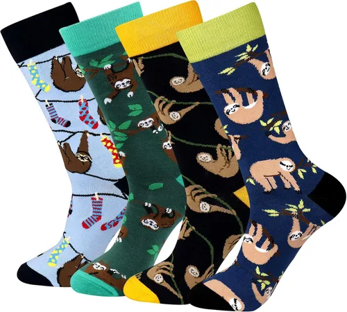 Vista 10 de AFADER Calcetines divertidos y acogedores de algodón para hombre, calcetines de vestir novedosos y locos, talla 7-12 Af-16