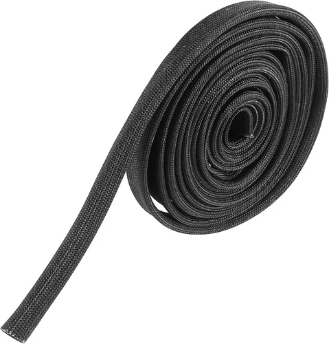Vista 4 de X AUTOHAUX Manga de escudo de alambre de calor de fibra de vidrio 10ft 10mm