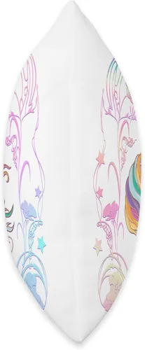 Vista 2 de Unicorn Academy Enchanting Graphic Logo Throw Pillow, 18 x 18, multicolor