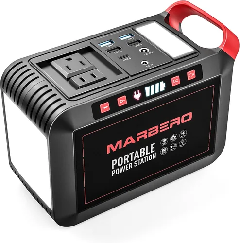 Vista 13 de Estación de energía portátil 300W MARBERO 237Wh generador solar de camping batería de litio de respaldo con salida de onda sinusoidal pura 110V CA