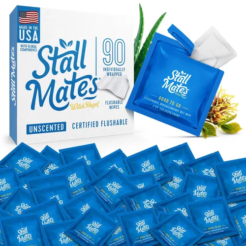 Vista 9 de Stall Mates Feminine Fresh - Toallitas desechables, limpieza envuelta individualmente, apta para viajes, pH equilibrado, sin perfume con girasol