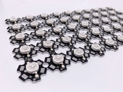 Vista 2 de 100pcs 3W UV púrpura LED ultravioleta bombillas lámpara chips 365nm 375nm 385nm 395nm 405nm 415nm 3W luz de alta potencia (365nm-370nm)