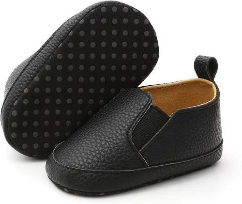 Vista 3 de E-FAK Zapatos unisex para bebés, niños y niñas, antideslizantes, para recién nacidos, primeros pasos, zapatos de cuna
