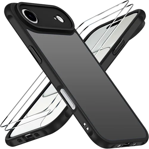 Vista 25 de ivoler Estuche 3 en 1 para iPhone 17 de 6.3" 2025 con 2 protectores de pantalla de vidrio templado [Protección de grado militar], parte trasera
