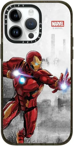 Vista 120 de CASETiFY Funda para iPhone Air, compatible con MagSafe Marvel VS CoLab Protección contra caídas de grado militar 4x de 8.2 pies Funda Capitán