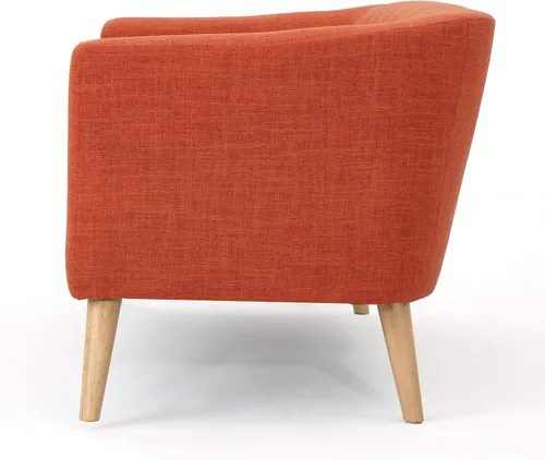 Vista 11 de Christopher Knight Home Bridie Mid-Century - Sofá biplaza moderno, tela naranja apagada