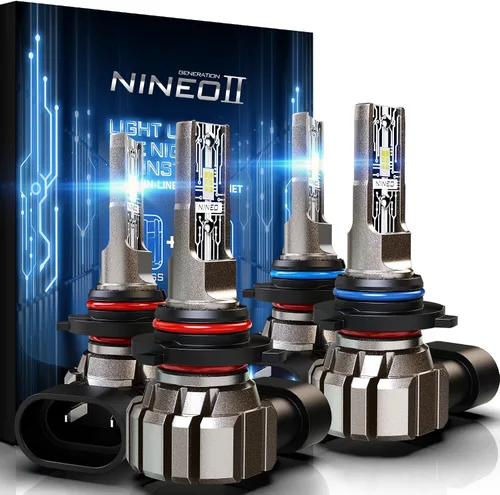Vista 12 de NINEO Bombillas H4, bombillas 9003, 300% superbrillantes, blanco frío 6500K, tamaño mini real 1:1, Plug and Play, accesorio de deportes motorizados