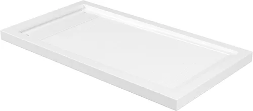 Vista 12 de OVE Decors Base de ducha rectangular de 32 pulgadas de ancho x 36 pulgadas de profundidad, drenaje lateral oculto, acrílico blanco, diseño reversible