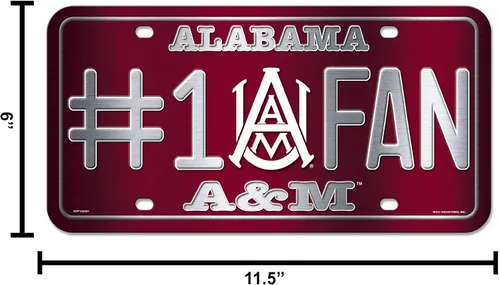 Vista 5 de Rico Industries NCAA - Placa de matrícula metálica unisex para adultos #1