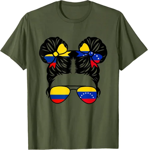Vista 51 de Camiseta Half Colombian Half Venezolan Girl Colombia Kids Heritage, Gris