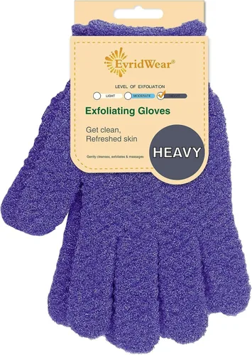 Vista 15 de Evridwear Guantes Exfoliantes para Ducha, 100% Nylon Gruesos Suaves Medianos Pesados Guantes de Baño Removedor de Piel Muerta Exfoliante Corporal