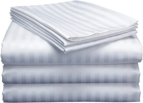 Vista 2 de Juego de sábanas de algodón de 15 pulgadas de profundidad con 2 fundas de almohada de 800 hilos para cama individual de 4 piezas