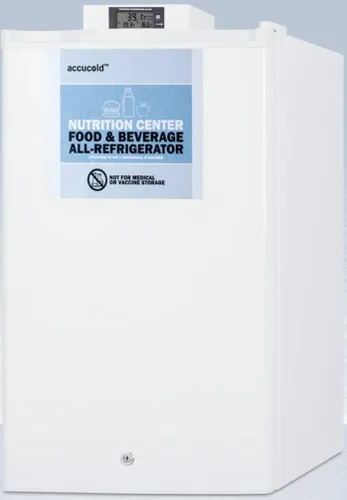 Vista 2 de ACCUCOLD FF31L7NZ - Refrigerador compacto de la serie de centros de nutrición aprobado comercialmente en exterior blanco con bloqueo frontal