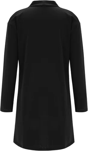 Vista 3 de Cárdigan de manga larga para mujer, cárdigan de otoño con frente abierto, con bolsillos, cárdigan ligero, casual, plumero exterior para mujer