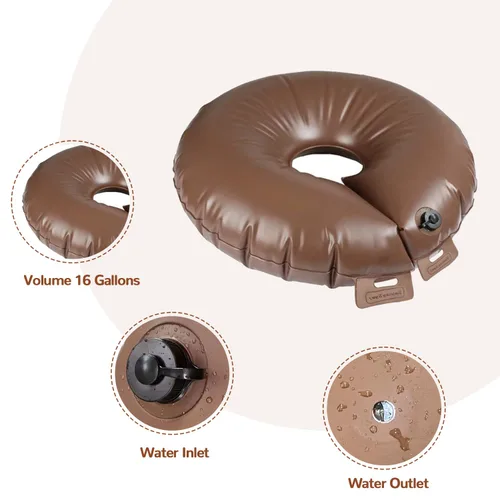 Vista 2 de Vego garden Bolsa de riego para árbol/anillo de 16 galones, bolsa de riego de PVC extremadamente resistente para árboles y arbustos, sistema