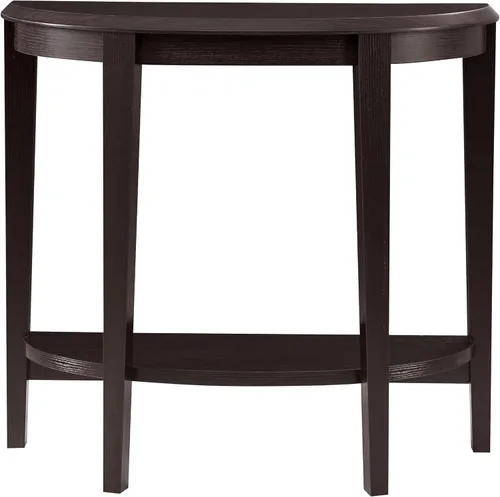 Vista 10 de Homes: Inside + Out Payne - Moderna consola de media luna con estante de almacenamiento, muebles decorativos de entrada para sala de estar, pasillo
