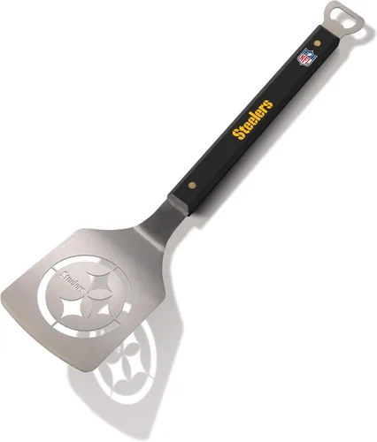 Vista 25 de YouTheFan NFL Sportula (espátula) de acero inoxidable de 18 pulgadas con abrebotellas