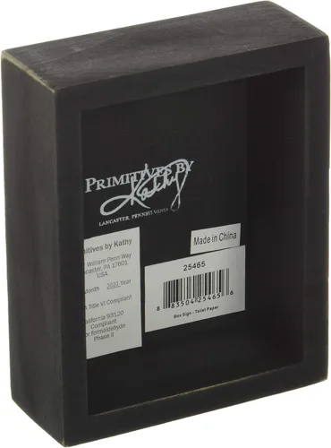 Vista 5 de Primitives by Kathy Box Sign, papel higiénico 4 pulgadas por 5 pulgadas Negro