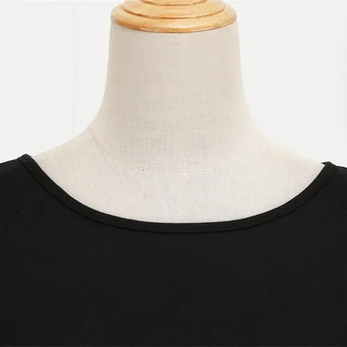 Vista 4 de Disfraces de Halloween para mujer, estampado de moda, manga larga, cuello redondo, vestido casual con dobladillo