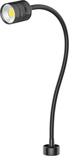 Vista 9 de Luz de trabajo magnética LED de 15.748 in Lámpara de cuello de cisne flexible 500 lúmenes 120 voltios para máquina de coser, torno de fresado