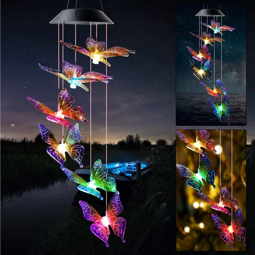 Vista 9 de JOBOSI Ramo de la madre, carillón de viento conmemorativo con tubo negro, regalos decorativos, adecuado para interiores y exteriores, perfecto