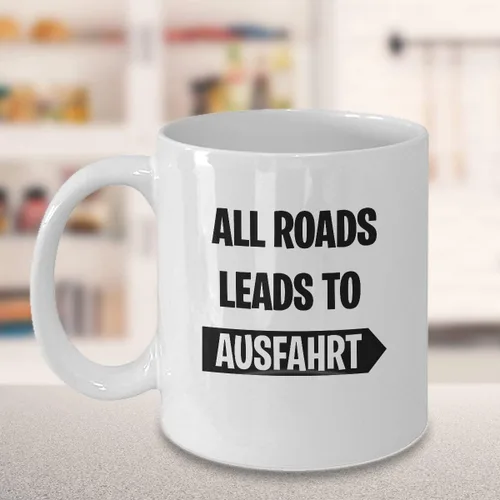Vista 3 de All Roads Leads To Ausfahrt Taza de café para amante de la música, tentáculos alternativos Nomeansno Punk Rock Fun 11 oz y 15 oz taza de té, Blanco