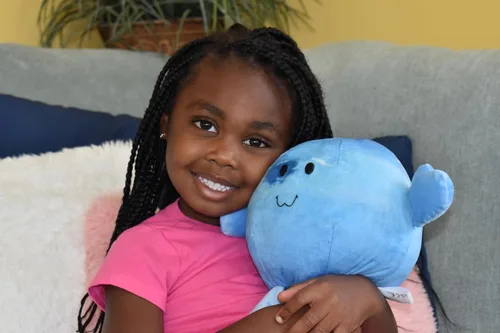 Vista 4 de Celestial Buddies Neptune Buddy Peluche suave de 10 pulgadas, características bordadas, etiqueta de datos divertidos sobre planetas para niños