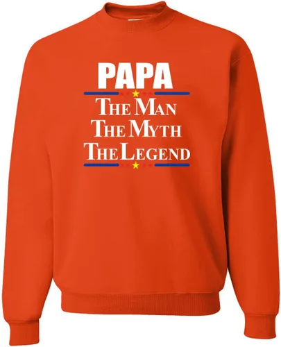 Vista 12 de Wild Bobby Papa The Man Myth Legend Funny Gift Idea Father's Day Unisex Crewneck Sweatshirt Negro