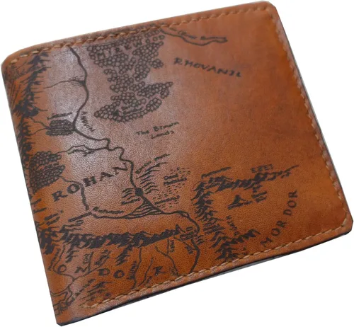 Vista 13 de Billetera vintage hecha a mano para hombre – Cuero auténtico plegable con grabado de mapa, regalo personalizable, Castaño, medio, Billetera plegable