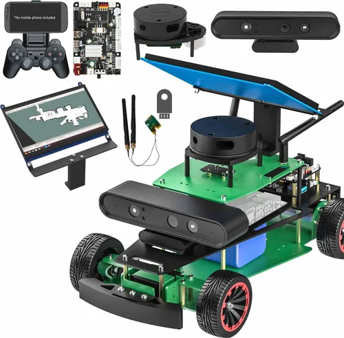 Vista 20 de Yahboom ROS2 Python Programación Robot Car con Jetson Nano Robot AI Voice Module, pantalla de 7 pulgadas, compatible con navegación SLAM Mapping Ult