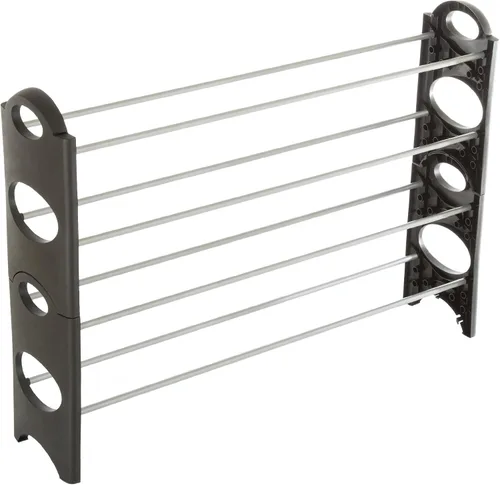 Vista 5 de Everyday Home Soporte para zapatos. 6 Estantes apilables para economizar espacio, para armario, baño, cocina, organizador de recepción.