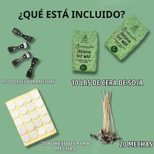 Vista 3 de American Soy Organics Cuentas de cera de soja aptas para microondas para hacer velas – Kit premium de velas de soja – 10 libras de cuentas de soja