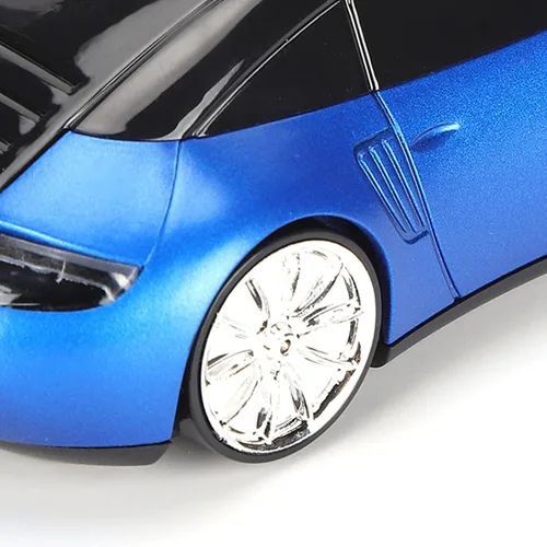Vista 8 de Ratón de coche de 2.4 GHz, ratón óptico ergonómico con forma de automóvil deportivo 3D con receptor USB, mouse de computadora de 1600 DPI con luz