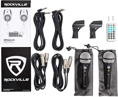 Vista 9 de Rockville - Paquete de Sistema PA Mezclador/Amp